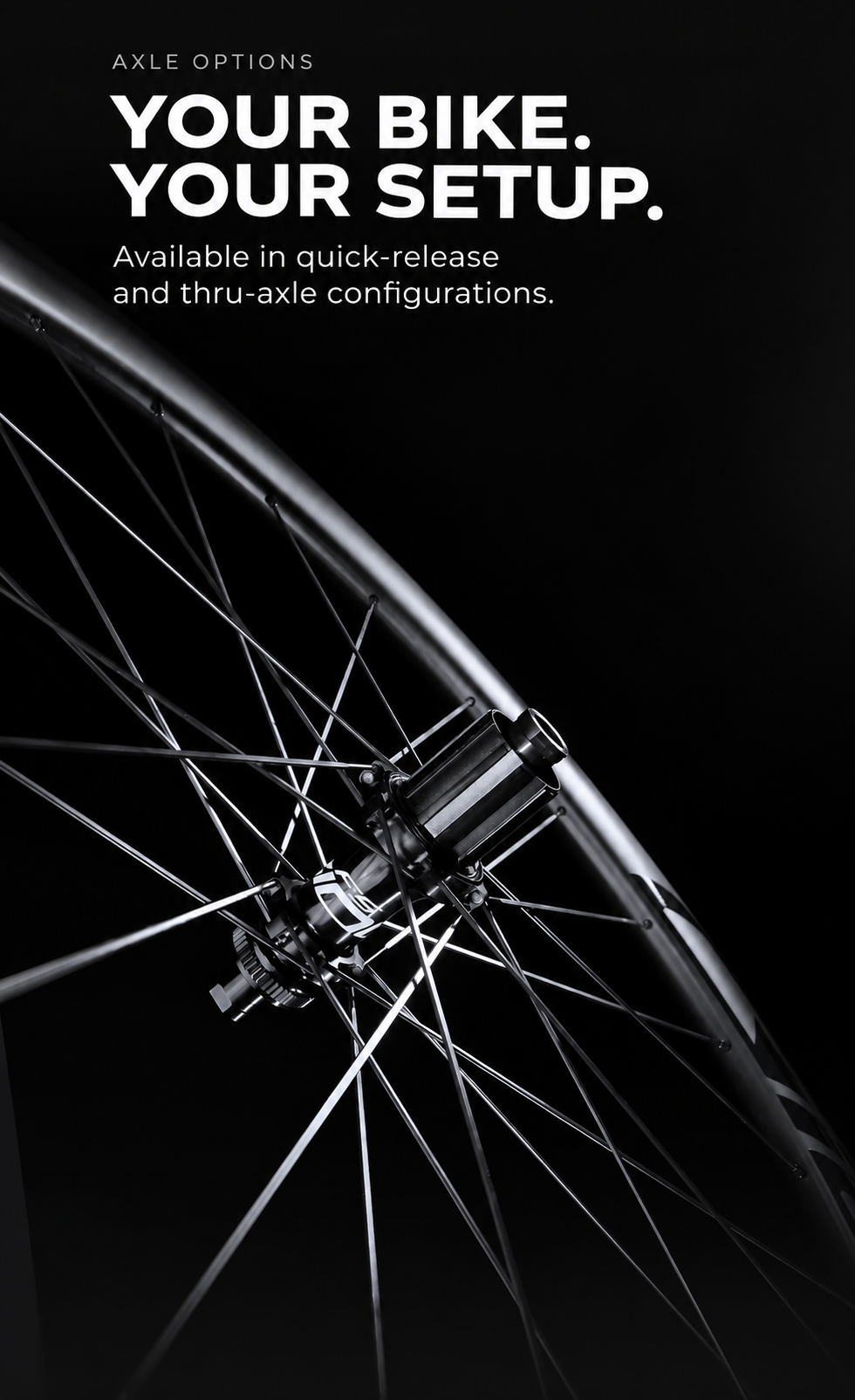 GIOO FS Carbon Wheelset | 50mm & 58mm | Quick-Release & Thru-Axle