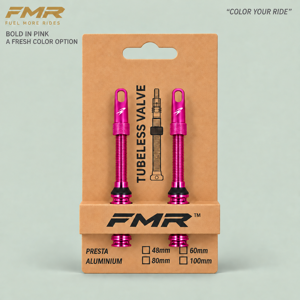 FMR 80mm Tubeless Valve Set – Pair